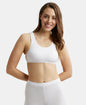 Jockey 1582 Super Combed Cotton Elastane Stretch Slip On Crop Top with StayFresh Treatment