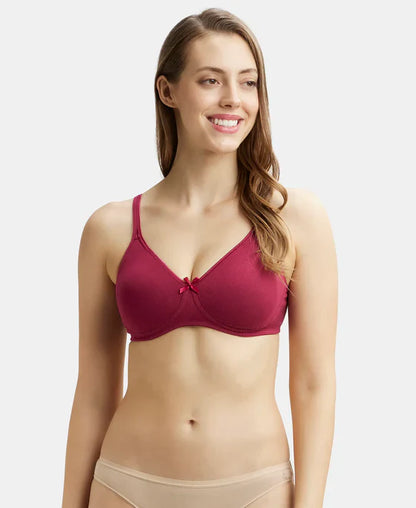 Jockey 1722 Women's Wirefree Non Padded Super Combed Cotton Elastane Medium Coverage Everyday Bra with Concealed Shaper Panel