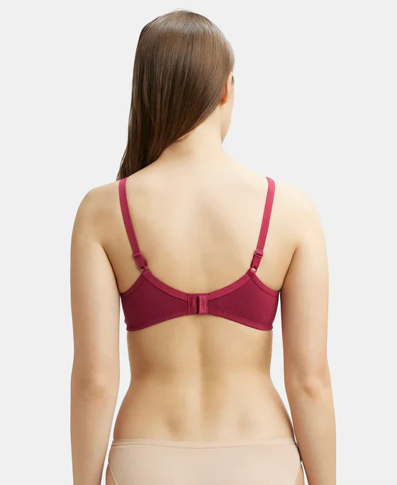 Jockey 1722 Women's Wirefree Non Padded Super Combed Cotton Elastane Medium Coverage Everyday Bra with Concealed Shaper Panel