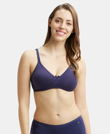 Jockey 1722 Women's Wirefree Non Padded Super Combed Cotton Elastane Medium Coverage Everyday Bra with Concealed Shaper Panel