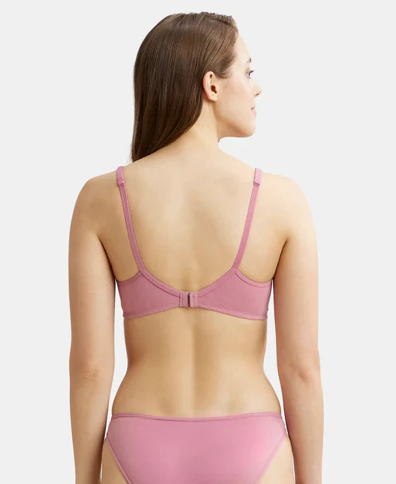Jockey 1722 Women's Wirefree Non Padded Super Combed Cotton Elastane Medium Coverage Everyday Bra with Concealed Shaper Panel