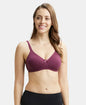 Jockey 1722 Women's Wirefree Non Padded Super Combed Cotton Elastane Medium Coverage Everyday Bra with Concealed Shaper Panel