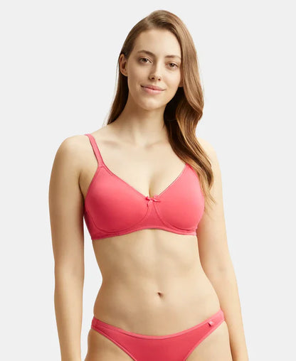 Jockey 1722 Women's Wirefree Non Padded Super Combed Cotton Elastane Medium Coverage Everyday Bra with Concealed Shaper Panel