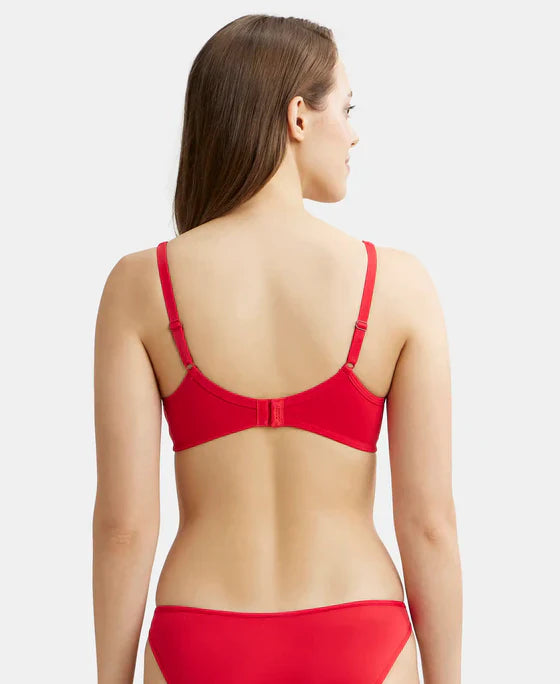 Jockey 1722 Women's Wirefree Non Padded Super Combed Cotton Elastane Medium Coverage Everyday Bra with Concealed Shaper Panel