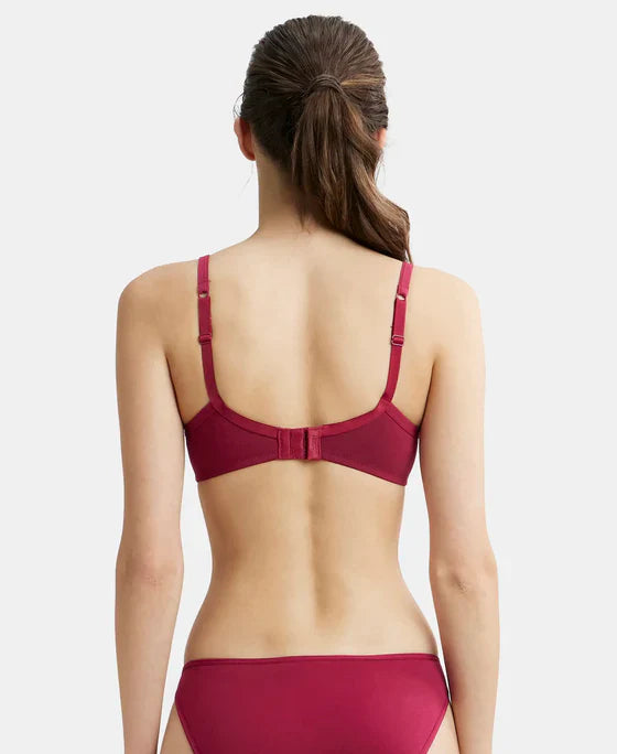 Jockey 1-1723 Women's Essence Soft Cup Padded Bra – Wire-Free, Full Coverage, Super Combed Cotton Stretch, Everyday Comfort