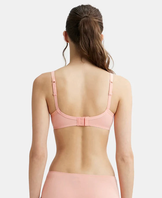 Jockey 1-1723 Women's Essence Soft Cup Padded Bra – Wire-Free, Full Coverage, Super Combed Cotton Stretch, Everyday Comfort