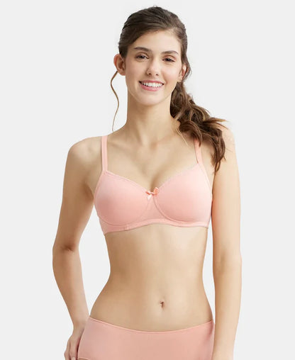 Jockey 1-1723 Women's Essence Soft Cup Padded Bra – Wire-Free, Full Coverage, Super Combed Cotton Stretch, Everyday Comfort