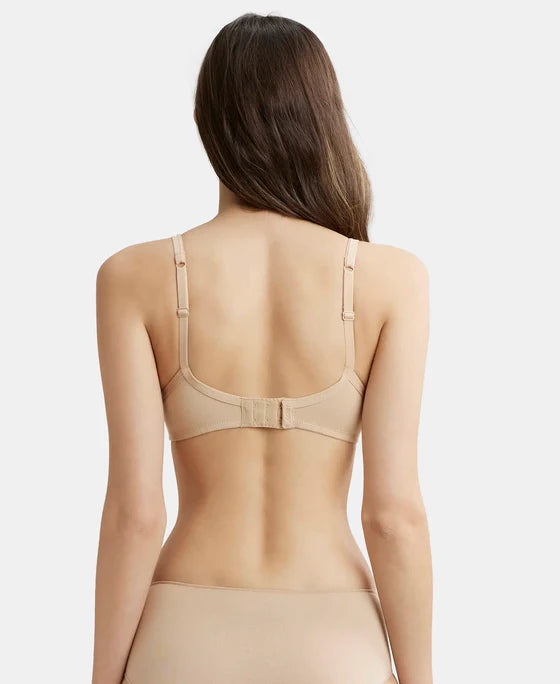 Jockey 1-1723 Women's Essence Soft Cup Padded Bra – Wire-Free, Full Coverage, Super Combed Cotton Stretch, Everyday Comfort