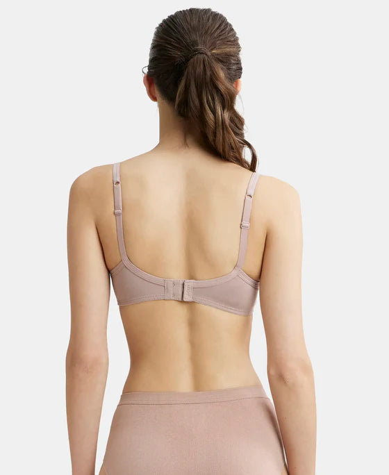 Jockey 1-1723 Women's Essence Soft Cup Padded Bra – Wire-Free, Full Coverage, Super Combed Cotton Stretch, Everyday Comfort