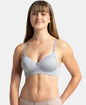 Jockey 1816 Women's ?Wirefree Padded Soft Touch Microfiber Elastane Full Coverage T-Shirt Bra with Lace Styling ?
