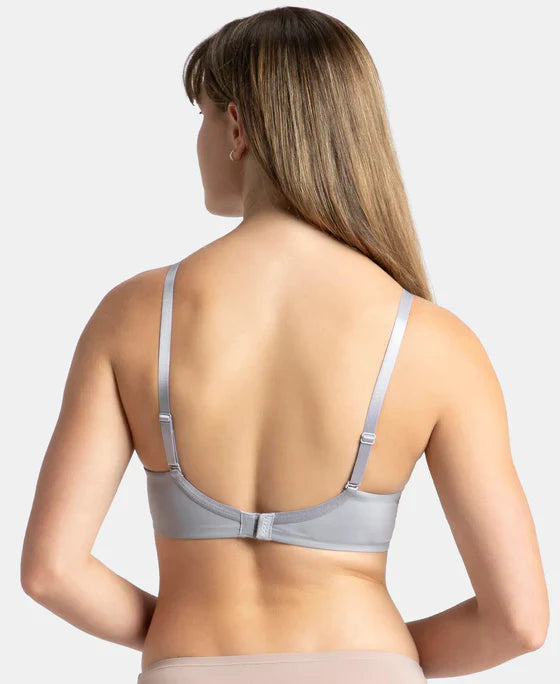 Jockey 1816 Women's ?Wirefree Padded Soft Touch Microfiber Elastane Full Coverage T-Shirt Bra with Lace Styling ?