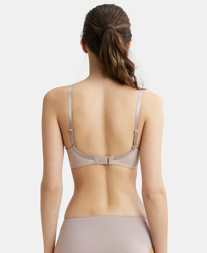 Jockey 1816 Women's ?Wirefree Padded Soft Touch Microfiber Elastane Full Coverage T-Shirt Bra with Lace Styling ?