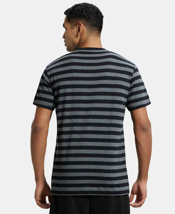 Jockey 2715 Men's Super Combed Cotton Rich Striped Round Neck Half Sleeve T-Shirt