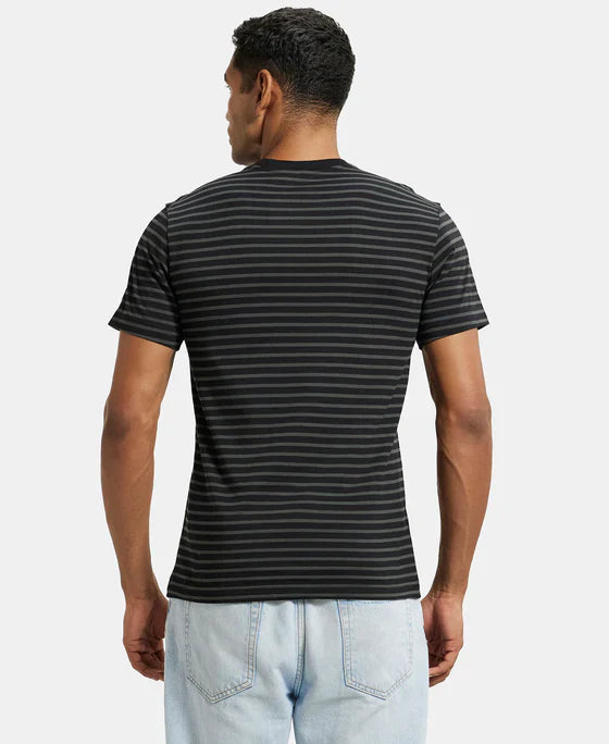 Jockey 2715 Men's Super Combed Cotton Rich Striped Round Neck Half Sleeve T-Shirt