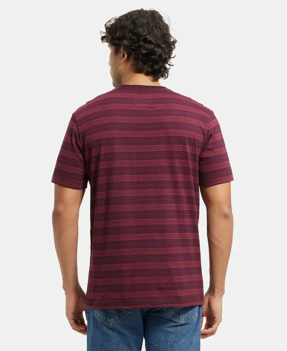 Jockey 2715 Men's Super Combed Cotton Rich Striped Round Neck Half Sleeve T-Shirt