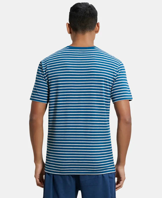 Jockey 2715 Men's Super Combed Cotton Rich Striped Round Neck Half Sleeve T-Shirt