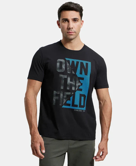 Jockey 2718 Men's Super Combed Cotton Rich Graphic Printed Round Neck Half Sleeve T-Shirt