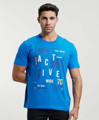 Jockey 2718 Men's Super Combed Cotton Rich Graphic Printed Round Neck Half Sleeve T-Shirt