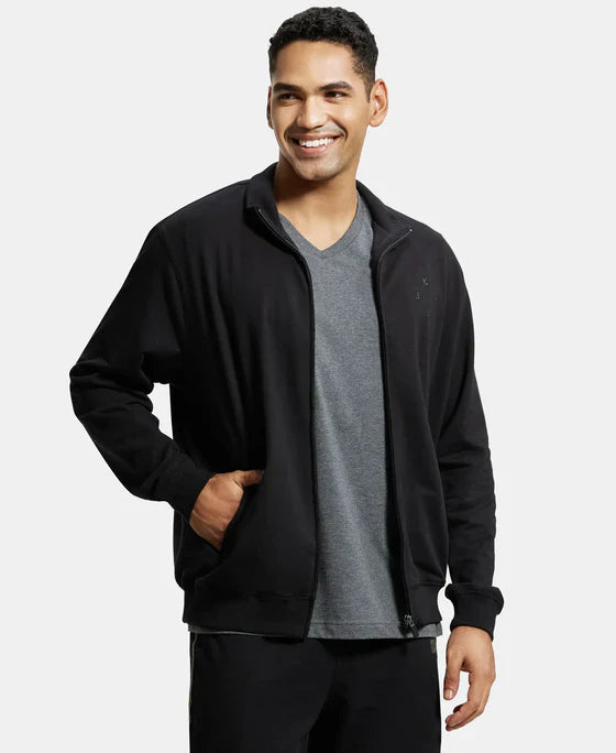 Jockey 2730 Men's Super Combed Cotton French Terry Jacket with Ribbed Cuffs