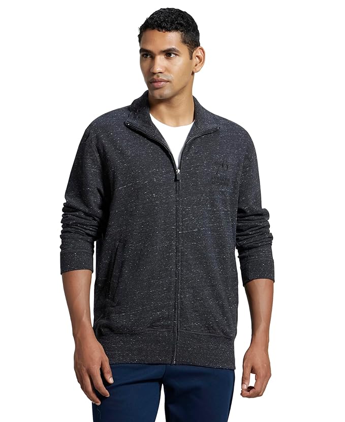 Jockey 2730 Men's Super Combed Cotton French Terry Jacket with Ribbed Cuffs