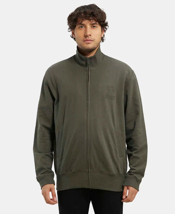Jockey 2730 Men's Super Combed Cotton French Terry Jacket with Ribbed Cuffs