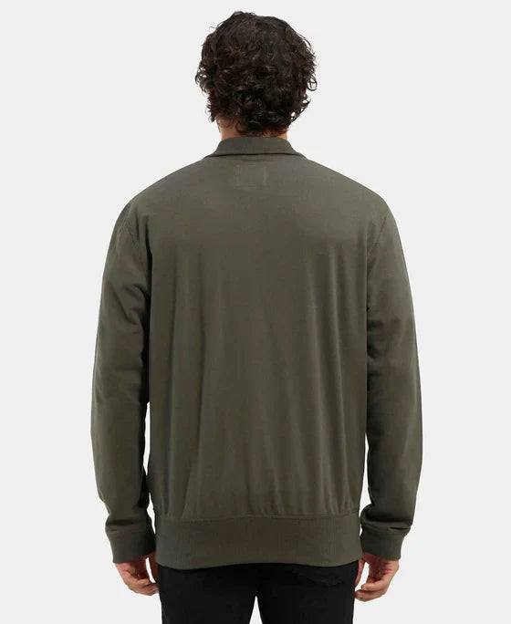 Jockey 2730 Men's Super Combed Cotton French Terry Jacket with Ribbed Cuffs