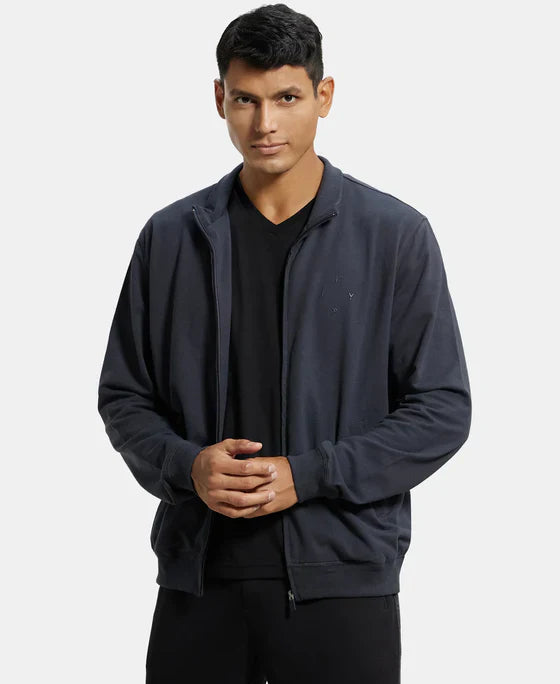 Jockey 2730 Men's Super Combed Cotton French Terry Jacket with Ribbed Cuffs