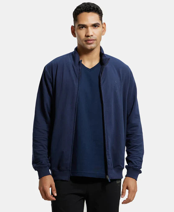 Jockey 2730 Men's Super Combed Cotton French Terry Jacket with Ribbed Cuffs