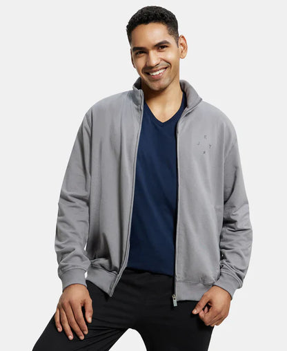 Jockey 2730 Men's Super Combed Cotton French Terry Jacket with Ribbed Cuffs