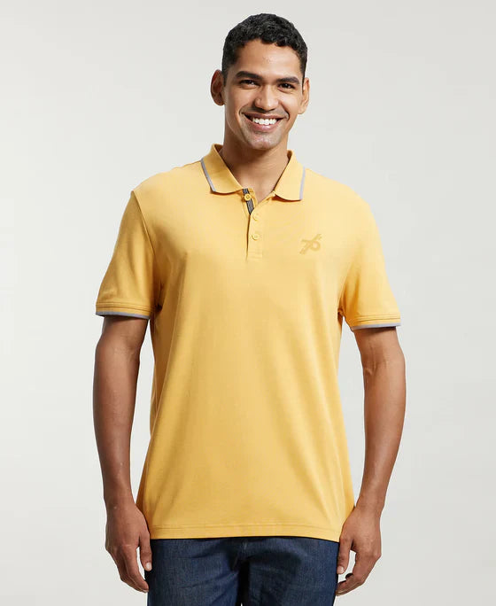 Jockey 3911 Men's Super Combed Cotton Rich Solid Half Sleeve Polo T-Shirt