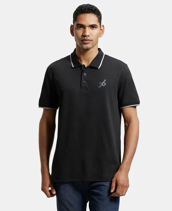 Jockey 3911 Men's Super Combed Cotton Rich Solid Half Sleeve Polo T-Shirt