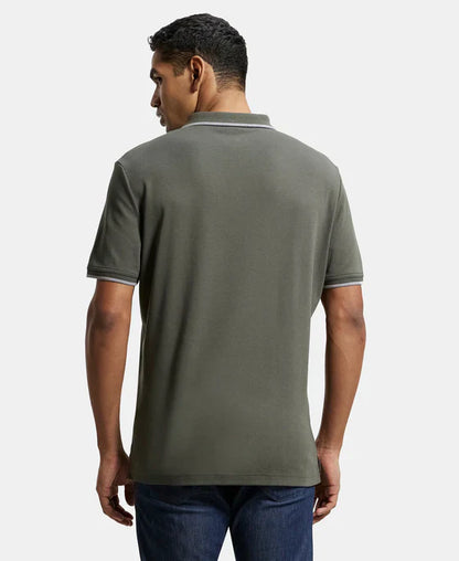 Jockey 3911 Men's Super Combed Cotton Rich Solid Half Sleeve Polo T-Shirt