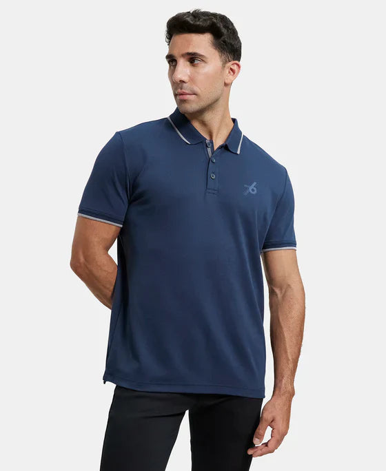 Jockey 3911 Men's Super Combed Cotton Rich Solid Half Sleeve Polo T-Shirt