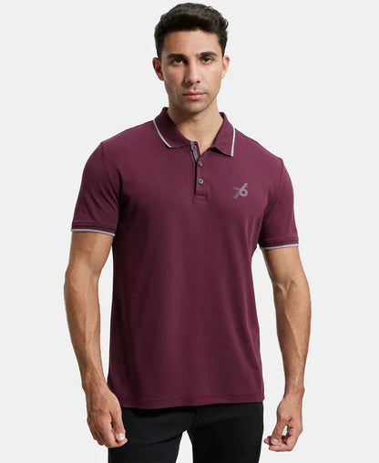 Jockey 3911 Men's Super Combed Cotton Rich Solid Half Sleeve Polo T-Shirt