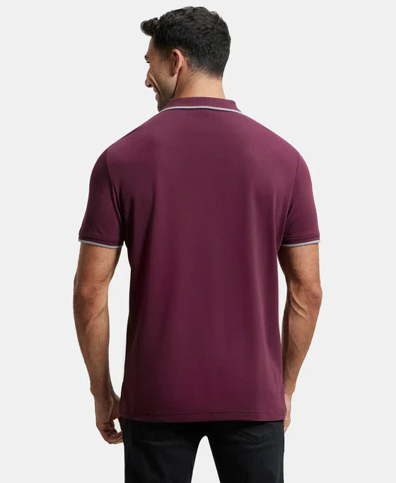 Jockey 3911 Men's Super Combed Cotton Rich Solid Half Sleeve Polo T-Shirt