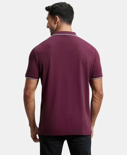 Jockey 3911 Men's Super Combed Cotton Rich Solid Half Sleeve Polo T-Shirt