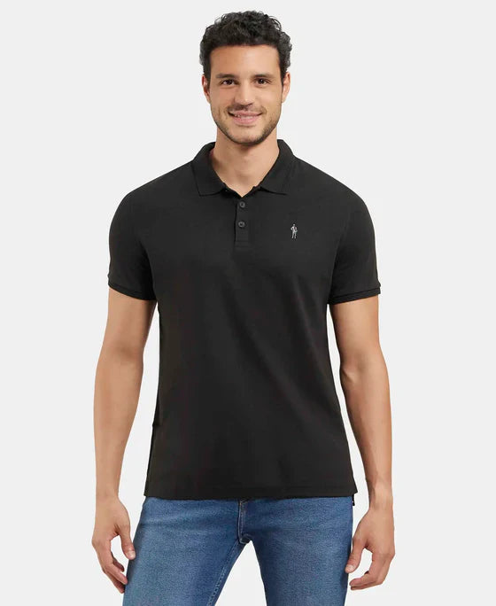 Jockey 3912 Men's Super Combed Cotton Rich Solid Half Sleeve Polo T-Shirt