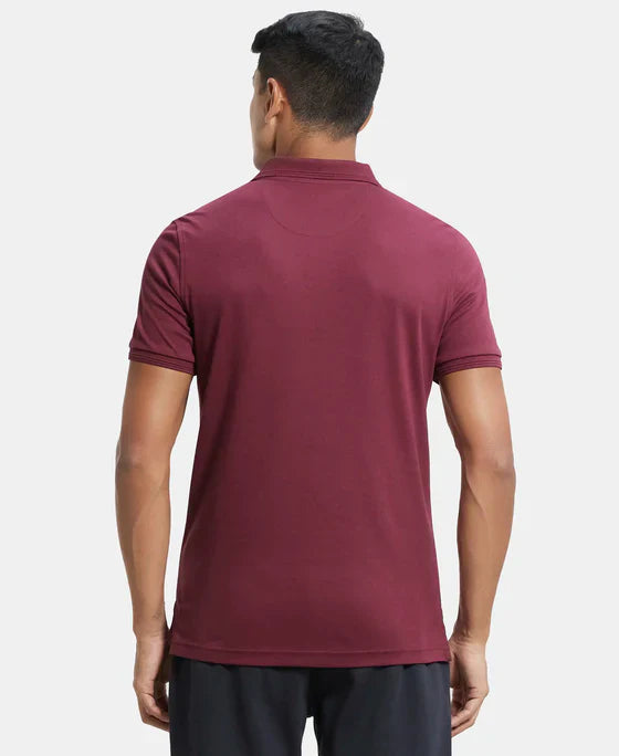 Jockey 3912 Men's Super Combed Cotton Rich Solid Half Sleeve Polo T-Shirt