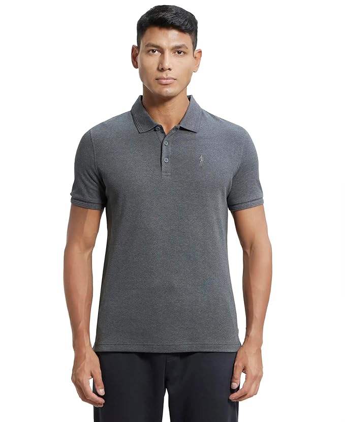 Jockey 3912 Men's Super Combed Cotton Rich Solid Half Sleeve Polo T-Shirt
