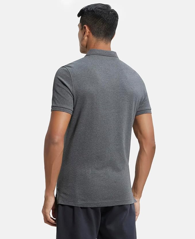 Jockey 3912 Men's Super Combed Cotton Rich Solid Half Sleeve Polo T-Shirt