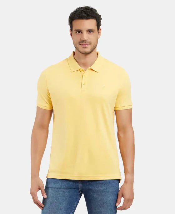 Jockey 3912 Men's Super Combed Cotton Rich Solid Half Sleeve Polo T-Shirt