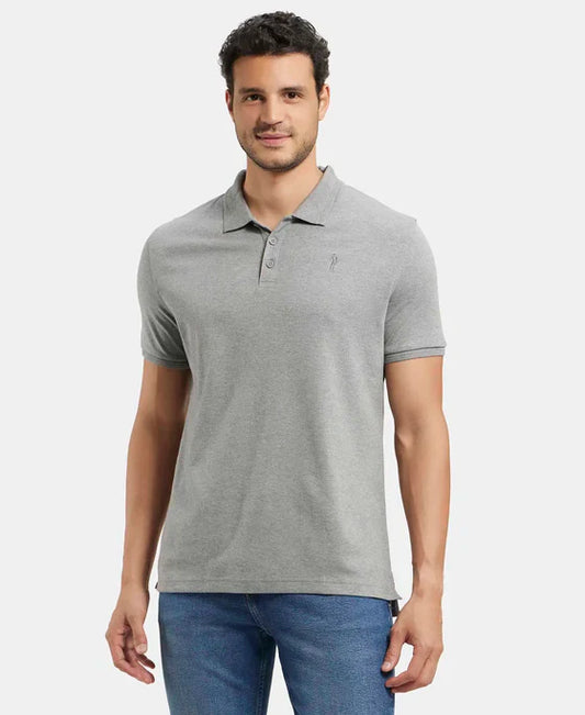 Jockey 3912 Men's Super Combed Cotton Rich Solid Half Sleeve Polo T-Shirt