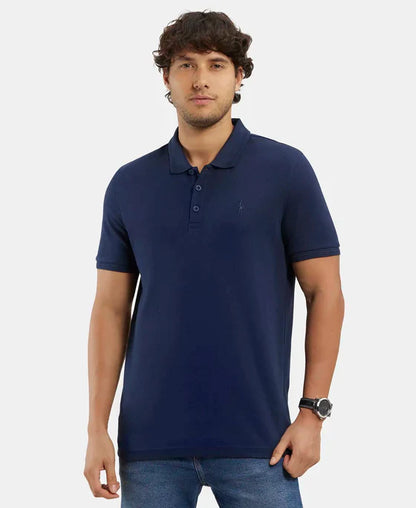 Jockey 3912 Men's Super Combed Cotton Rich Solid Half Sleeve Polo T-Shirt