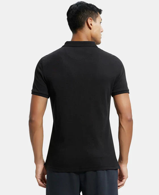 Jockey 3913 Men's Super Combed Cotton Rich Solid Half Sleeve Polo T-Shirt with Chest Pocket