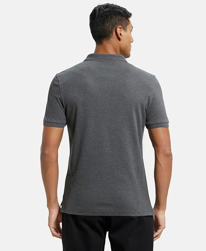 Jockey 3913 Men's Super Combed Cotton Rich Solid Half Sleeve Polo T-Shirt with Chest Pocket