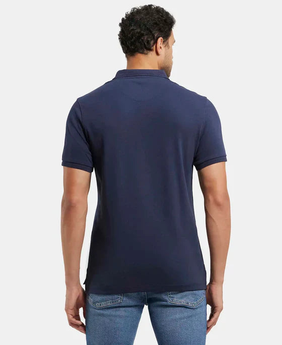 Jockey 3913 Men's Super Combed Cotton Rich Solid Half Sleeve Polo T-Shirt with Chest Pocket