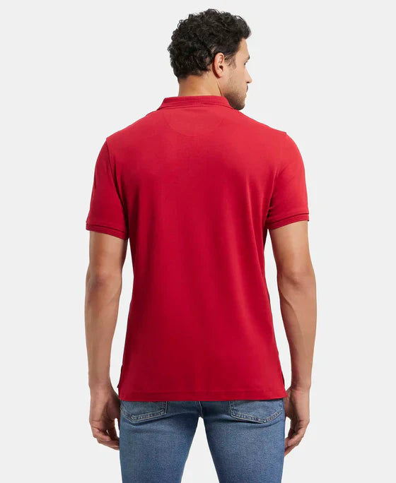 Jockey 3913 Men's Super Combed Cotton Rich Solid Half Sleeve Polo T-Shirt with Chest Pocket