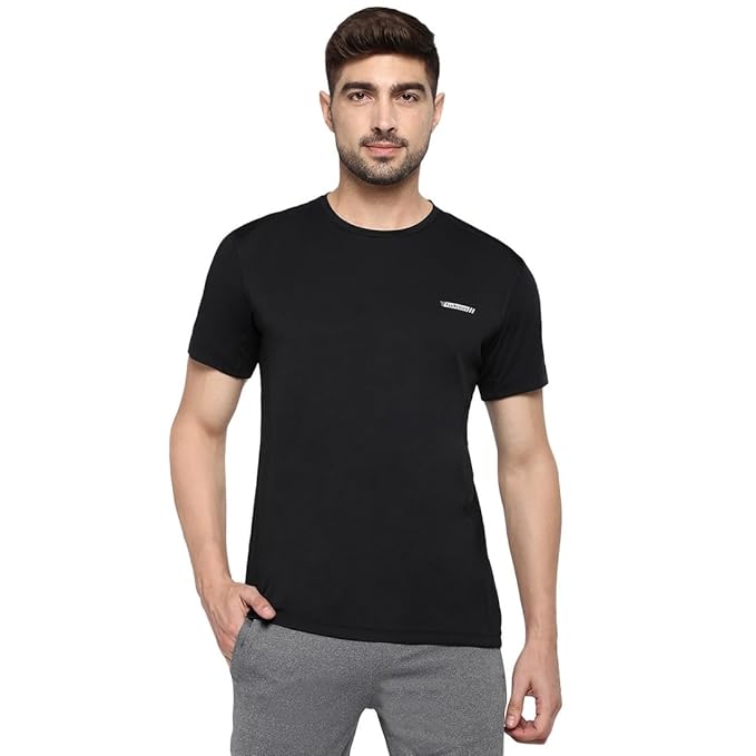 Van Heusen 61002 Men Performance Regular Fit T-Shirt - 100% Polyester - Swift Dry, Anti Microbial, Crew Neck