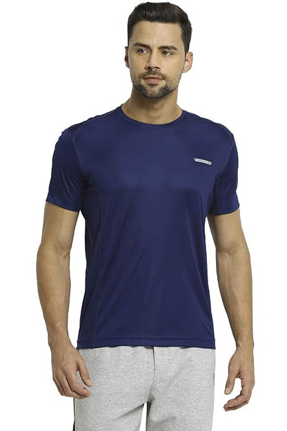 Van Heusen 61002 Men Performance Regular Fit T-Shirt - 100% Polyester - Swift Dry, Anti Microbial, Crew Neck