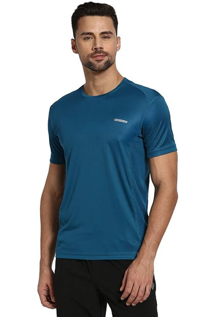 Van Heusen 61002 Men Performance Regular Fit T-Shirt - 100% Polyester - Swift Dry, Anti Microbial, Crew Neck